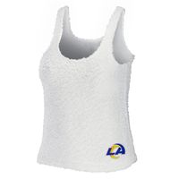 Women's WEAR by Erin Andrews Cream Los Angeles Rams Cozy Scoop Neck Tank Top & Pants Sleep Set