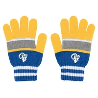 Ensemble gants et écharpe à rayures Los Angeles Rams pour femme WEAR by Erin Andrews