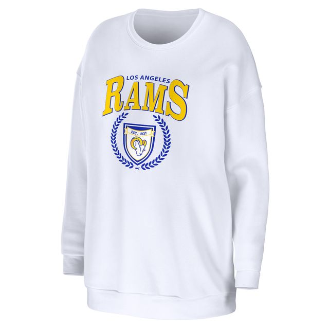 Sweat-shirt surdimensionné blanc WEAR by Erin Andrews des Rams de Los Angeles pour femmes