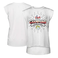 WEAR by Erin Andrews T-shirt sans manches blanc Los Angeles Rams Super Bowl LVI Champions Burst Muscle pour femmes