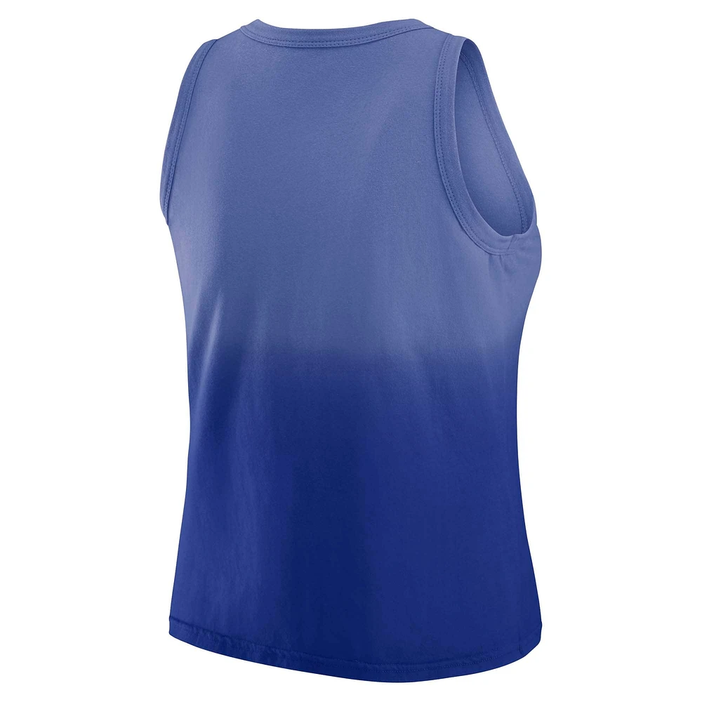 Women's WEAR by Erin Andrews x Gracie Hunt Royal Los Angeles Rams Ombre Tank Top