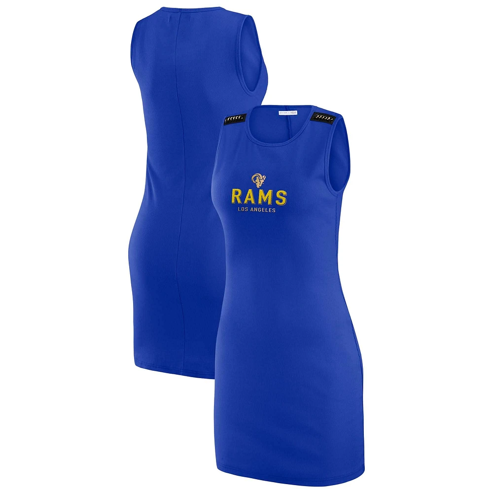 Robe débardeur côtelée pour femme WEAR by Erin Andrews x Gracie Hunt Royal Los Angeles Rams