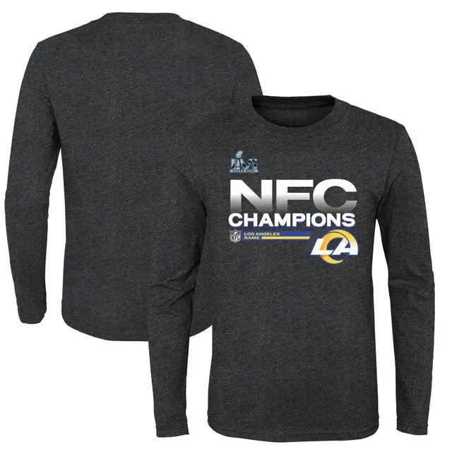 Youth Fanatics Branded Heathered Charcoal Cincinnati Bengals 2021 AFC Champions Locker Room Trophy Collection Long Sleeve T-Shirt