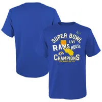 Youth Fanatics Branded Heathered Gray Los Angeles Rams Super Bowl LVI Champions Locker Room Trophy Collection T-Shirt