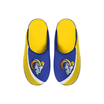 Los Angeles Rams FOCO Youth Big Logo Color Edge Slippers