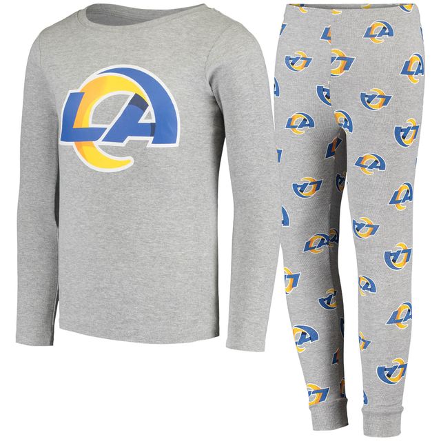 Ensemble de nuit gris avec t-shirt à manches longues et pantalon Los Angeles Rams pour jeune