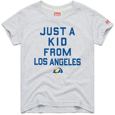 T-shirt gris Just a Kid Tri-Blend hommage aux jeunes des Los Angeles Rams