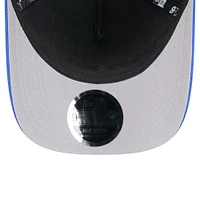 Youth New Era Black/Royal Los Angeles Rams 2025 NFL Draft 9FORTY A-Frame M-Crown Adjustable Hat