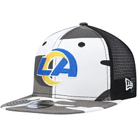 Youth New Era Camo Los Angeles Rams Trucker 9FIFTY Snapback Hat