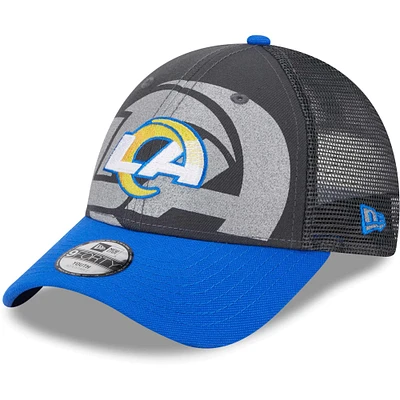 Youth New Era Graphite Los Angeles Rams Reflect 9FORTY Adjustable Hat