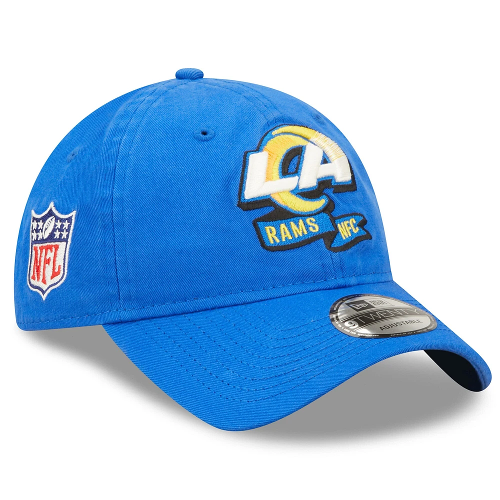 Youth New Era Royal Los Angeles Rams 2022 Sideline - 9TWENTY Adjustable Hat