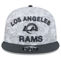 Casquette snapback 9FIFTY Salute To Service Los Angeles Rams 2024 New Era blanche/graphite pour jeune