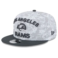 Casquette snapback 9FIFTY Salute To Service Los Angeles Rams 2024 New Era blanche/graphite pour jeune