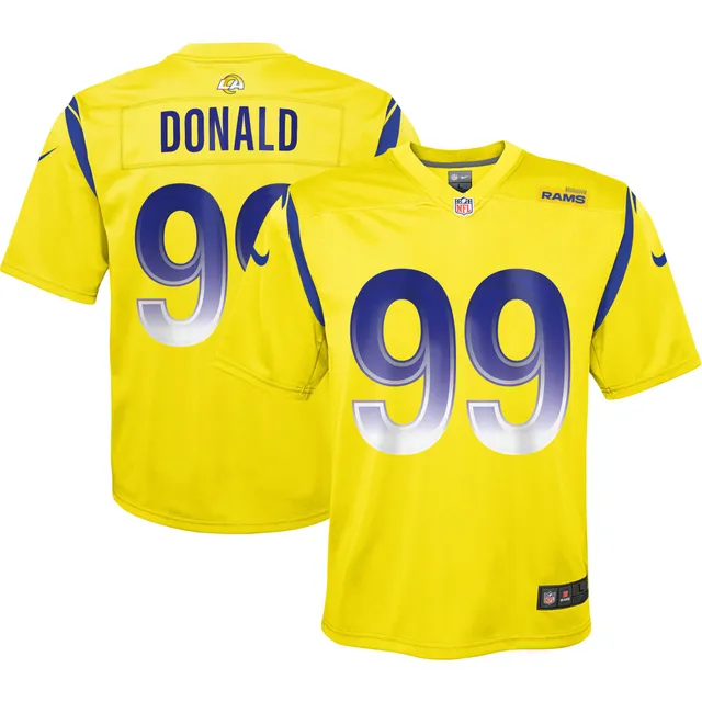 Men's Los Angeles Rams Aaron Donald Nike Gold Color Rush Vapor Limited  Jersey
