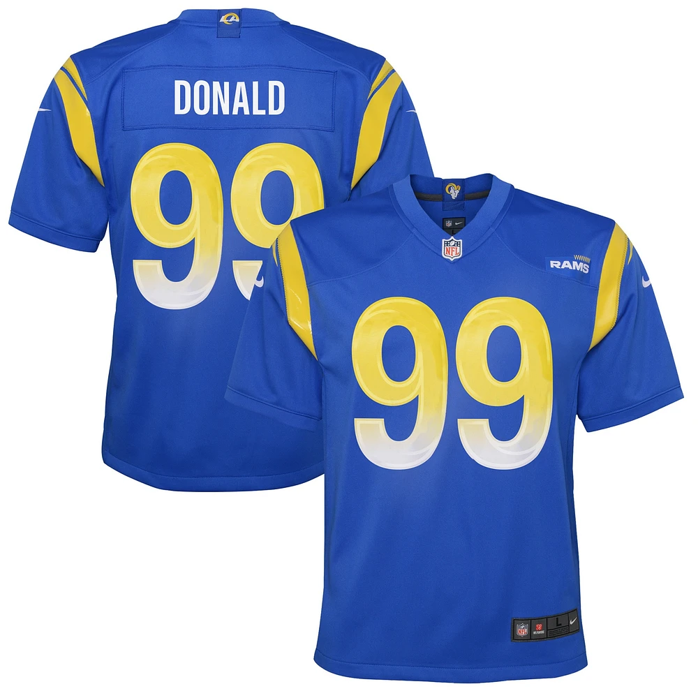 Maillot de match Nike Aaron Donald Royal Los Angeles Rams pour jeunes