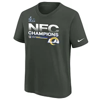 Nike T-shirt Los Angeles Rams 2021 NFC Champions Locker Room Trophy Collection Anthracite pour Jeune