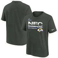 Nike T-shirt Los Angeles Rams 2021 NFC Champions Locker Room Trophy Collection Anthracite pour Jeune