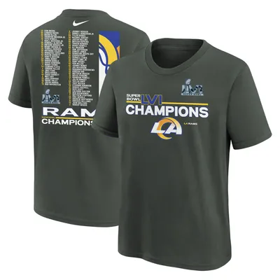 Men's Nike White Los Angeles Rams Super Bowl LVI Champions Slogan T-Shirt Size: Extra Large