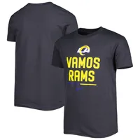 Men's Nike Anthracite Los Angeles Rams Super Bowl LVI Champions Slogan Long Sleeve T-Shirt