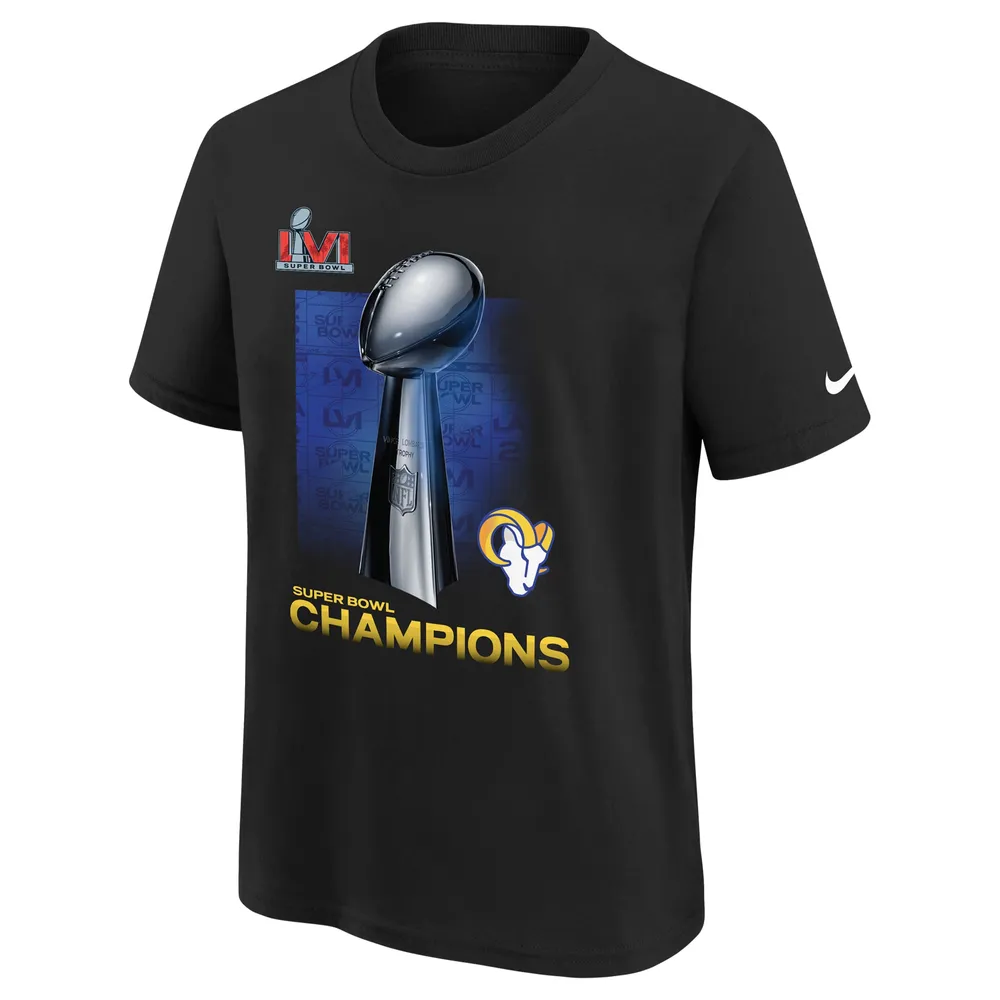 Lids Los Angeles Rams Nike Youth Super Bowl LVI Champions Lombardi Trophy T- Shirt - Black