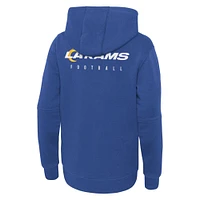 Youth Nike Royal Los Angeles Rams 2023 Sideline Club Fleece Pullover Hoodie