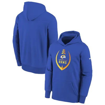 Outerstuff Rams Youth Prime Pullover Hoodie Navy/White