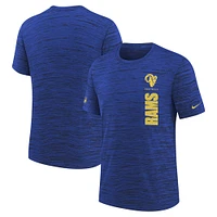 Youth Nike Royal Los Angeles Rams Sideline Velocity Performance T-Shirt