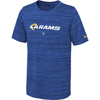 T-shirt Nike Royal Los Angeles Rams Sideline Velocity Performance pour jeune