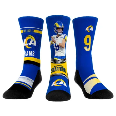 Matthew Stafford Los Angeles Rams Rock Em Socks Youth 3-Pack Crew Socks Set