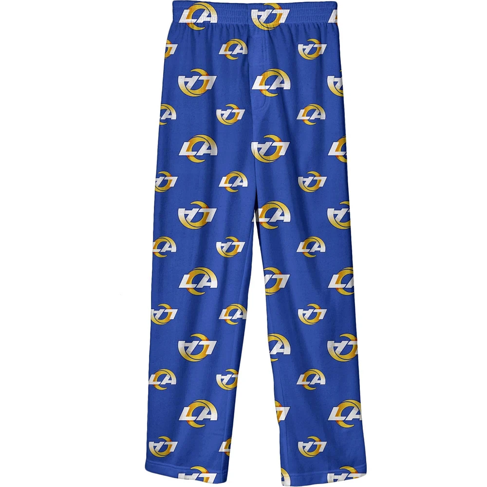 Youth Royal Los Angeles Rams Team Color Printed Pajama Pants