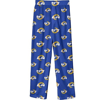 Youth Royal Los Angeles Rams Team Color Printed Pajama Pants