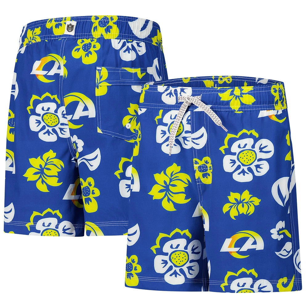 Maillot de bain à imprimé floral pour jeunes Wes & Willy Royal Los Angeles Rams