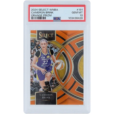 Cameron Brink Los Angeles Sparks 2024 Panini Select WNBA Orange Prizm #191 #36/125 PSA Authenticated 10 Rookie Card