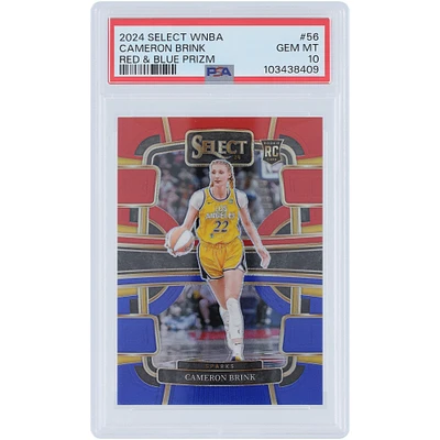 Cameron Brink Los Angeles Sparks 2024 Panini Select WNBA Red & Blue Prizm #56 #116/399 PSA Authenticated 10 Rookie Card