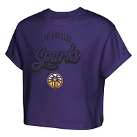 Girls Youth  Purple Los Angeles Sparks City Pennant Cropped T-Shirt