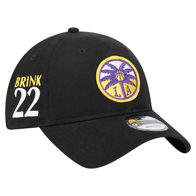 Men's Cameron Brink Black Los Angeles Sparks Name & Number Sidepatch 9TWENTY Adjustable Hat