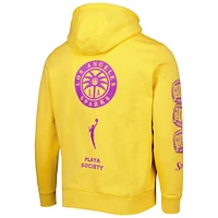 Playa Society Gold Los Angeles Sparks Legacy Logo Sweat à capuche épais