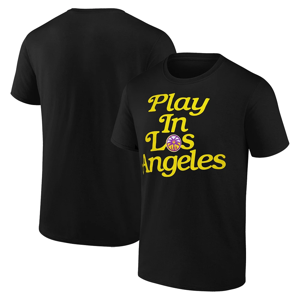 T-shirt unisexe noir Los Angeles Sparks Play