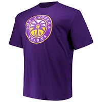 Unisex Fanatics Cameron Brink Purple Los Angeles Sparks Big & Tall Name Number T-Shirt