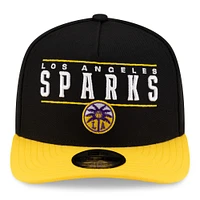 Unisex New Era Black/Gold Los Angeles Sparks 2025 WNBA Draft A-Frame 9FIFTY Snapback Hat