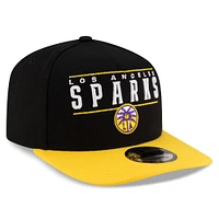 Unisex New Era Black/Gold Los Angeles Sparks 2025 WNBA Draft A-Frame 9FIFTY Snapback Hat