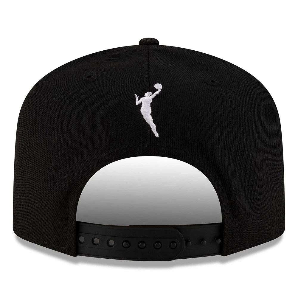 Unisex New Era Black/Gold Los Angeles Sparks 2025 WNBA Draft A-Frame 9FIFTY Snapback Hat