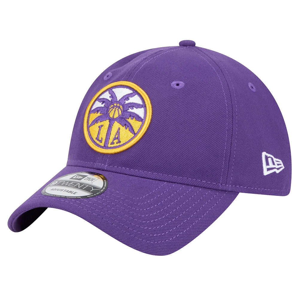 Casquette ajustable unisexe New Era violette Los Angeles Sparks Core Logo 9TWENTY