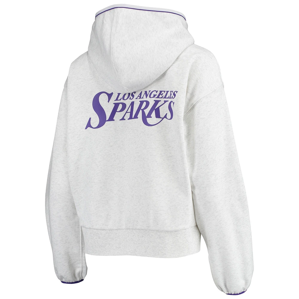 Sweat à capuche entièrement zippé Nike Los Angeles Sparks Performance pour femme gris