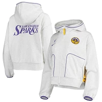 Sweat à capuche entièrement zippé Nike Los Angeles Sparks Performance pour femme gris