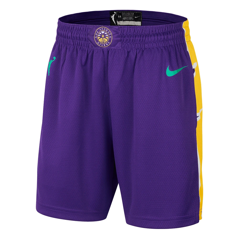 Women's Nike Purple Los Angeles Sparks On-Court Victory Performance Shorts