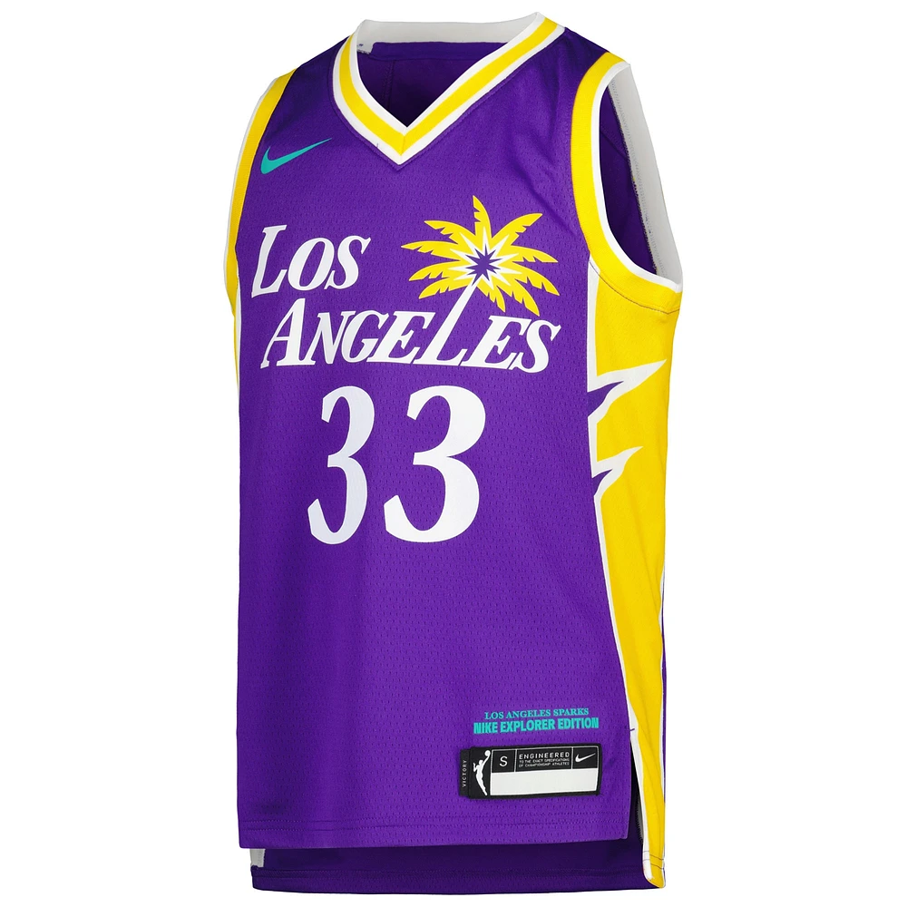 Youth Nike Katie Lou Samuelson Purple Los Angeles Sparks 2021 Explorer Edition Victory Player Jersey