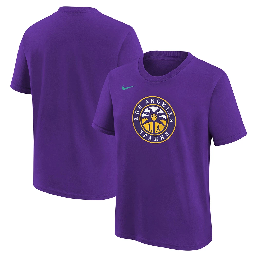 Youth Nike Purple Los Angeles Sparks Essential Logo T-Shirt