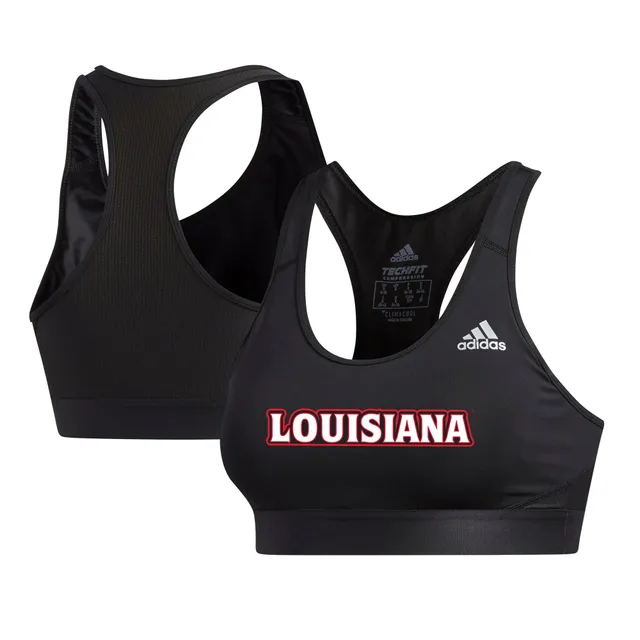 Indiana Hoosiers adidas Women's Sideline Alphaskin Sports Bra - Black