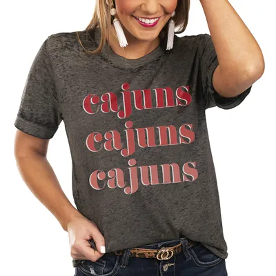 Louisiana Ragin' Cajuns Women's Better Than Basic Gameday Boyfriend T-Shirt - Charcoal